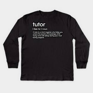 Tutor Definition Kids Long Sleeve T-Shirt